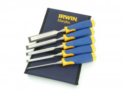 IRWIN Marples MS500 All-Purpose Chisel ProTouch Handle Set 5: 6, 10, 12, 19, & 25mm