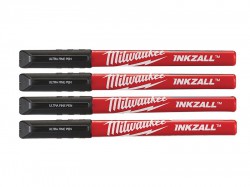Milwaukee Hand Tools INKZALL Ultra Fine Tip Pen Black (Pack 4)
