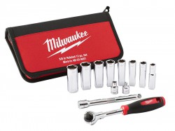 Milwaukee Hand Tools Tradesman 3/8in Ratchet Set 12 Piece