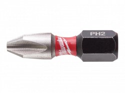 Milwaukee Power Tools SHOCKWAVE Impact Duty Bits PH2 x 25mm (Pack 25)
