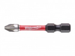 Milwaukee Power Tools SHOCKWAVE Impact Duty Bits PZ2 x 50mm (Pack 10)