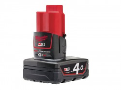 Milwaukee M12 B4 REDLITHIUM-ION™ Battery 12 Volt 4.0Ah Li-Ion