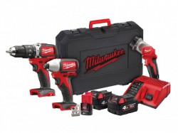 Milwaukee Power Tools M18 BLPP2D-423C Brushless Twin Pack 18V 2 x 4.0Ah, 12V 1 x 2.0Ah