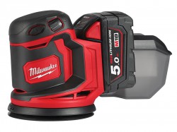 Milwaukee Power Tools M18 BOS125-502B Random Orbital Sander 18V 2 x 18 5.0Ah Li-ion