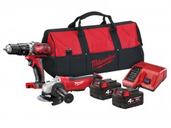 Milwaukee Power Tools M18 BPP20 Combi Grinder Twin Pack 18V 2 x 4.0Ah Li-ion