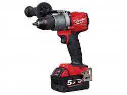 Milwaukee Power Tools M18 FPD2-502X FUEL Combi Drill 18V 2 x 5.0Ah Li-ion