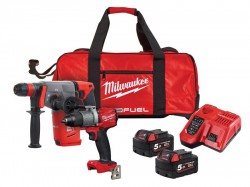 Milwaukee Power Tools M18 FPP2M2 FUEL Twin Pack 18V 2 x 5.0Ah Li-ion