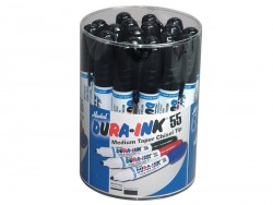 Markal Dura-Ink 55 Medium Taper Marker  - Black (Tub of 20)
