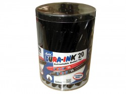 Markal Dura-Ink 20 Retractable Markers - Black (Tub of 24)