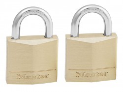 Master Lock Solid Brass 30mm Padlock 4-Pin - Keyed Alike x 2