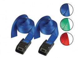 Master Lock Lashing Straps with Metal Buckle Coloured 5m 150kg 2 Piece
