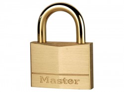 Master Lock Solid Brass 50mm Padlock with Brass Plated Shackle
