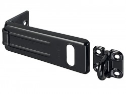 Master Lock Wrought Steel Hasp 115mm - Black Matt