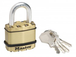 Master Lock Excell Brass Finish 45mm Padlock 4-Pin
