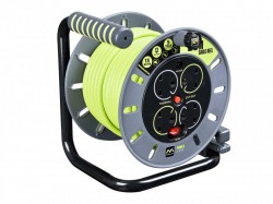 Masterplug PRO-XT Open Cable Reel 240V 13A 4-Socket 25m