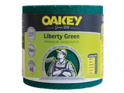 Oakey Liberty Green Sanding Roll 115mm x 10m Coarse 40g