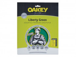 Oakey Multi Purpose Green Aluminium Oxide Sheets 230 x 280mm Assorted (4)