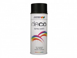 PlastiKote Deco Spray Paint Satin Matt RAL 9005 Deep Black 400ml