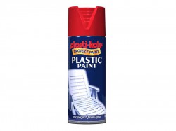 Plasti-kote Plastic Paint Spray Red Gloss 400ml