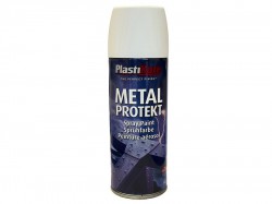 Plasti-kote Metal Protekt Spray Satin White 400ml