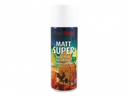 PlastiKote Super Spray Matt White RAL 9016 400ml