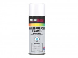 Plasti-kote Multi Purpose Enamel Spray Paint Matt White 400ml