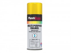 Plasti-kote Multi Purpose Enamel Spray Paint Gloss Yellow 400ml