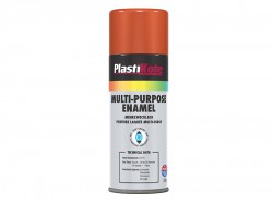 Plasti-kote Multi Purpose Enamel Spray Paint Gloss Orange 400ml