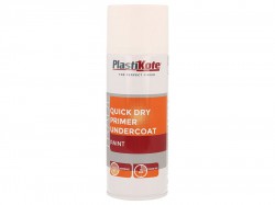 PlastiKote Trade Quick Dry Primer Spray White 400ml