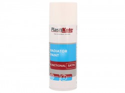PlastiKote Trade Radiator Spray Paint Satin White 400ml