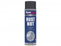 Plasti-kote Rust Not Spray Matt Black 500ml