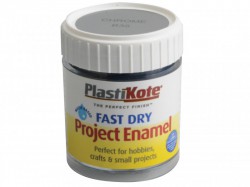 Plasti-kote Fast Dry Enamel Paint B35 Bottle Chrome 59ml