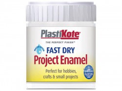Plasti-kote Fast Dry Enamel Paint B4 Bottle White Gloss 59ml