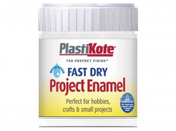 Plasti-kote Fast Dry Enamel Paint B5 Bottle White Matt 59ml