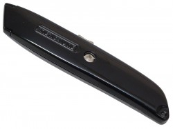 Personna Retractable Black Metal Utility Knife + 1 Blade