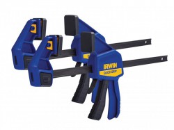 IRWIN Quick-Grip Quick-Change Medium-Duty Bar Clamp 300mm (12in) (Twin Pack)