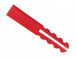 Rawlplug Red Plastic Plugs Screw Size No.6-12 (10 x Card of 100)