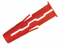 Rawlplug Red Uno Plugs 6mm x 28mm Pack of 1000