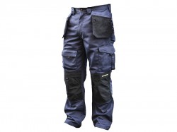 Roughneck Clothing Black & Blue Holster Work Trousers Waist 42in Leg 33in