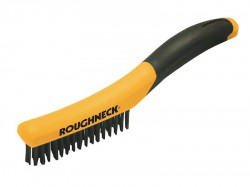 Roughneck Shoe Handle Wire Brush Soft-Grip 250mm (10in)
