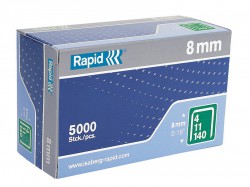 Rapid 140/8 8mm Galvanised Staples Box 5000