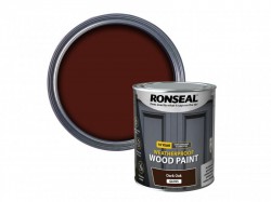 Ronseal 10 Year Weatherproof Wood Paint Dark Oak Gloss 750ml