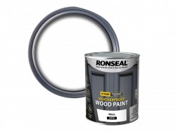 Ronseal 10 Year Weatherproof Wood Paint White Satin 750ml