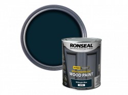 Ronseal 10 Year Weatherproof Wood Paint Midnight Blue Satin 750ml