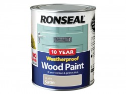Ronseal 10 Year Weatherproof Wood Paint Mocha Satin 750ml
