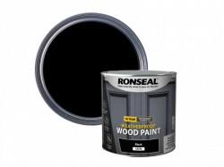 Ronseal 10 Year Weatherproof Wood Paint Black Satin 2.5 litre