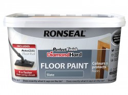 Ronseal Diamond Hard Perfect Finish Floor Paint Slate 2.5 Litre