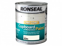 Ronseal One Coat Cupboard & Melamine Paint Ivory Satin 750ml