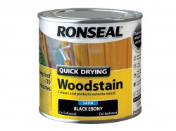 Ronseal Woodstain Quick Dry Satin Ebony 250ml