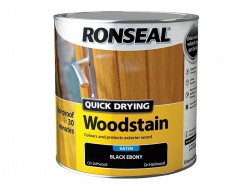 Ronseal Woodstain Quick Dry Satin Ebony 2.5 Litre